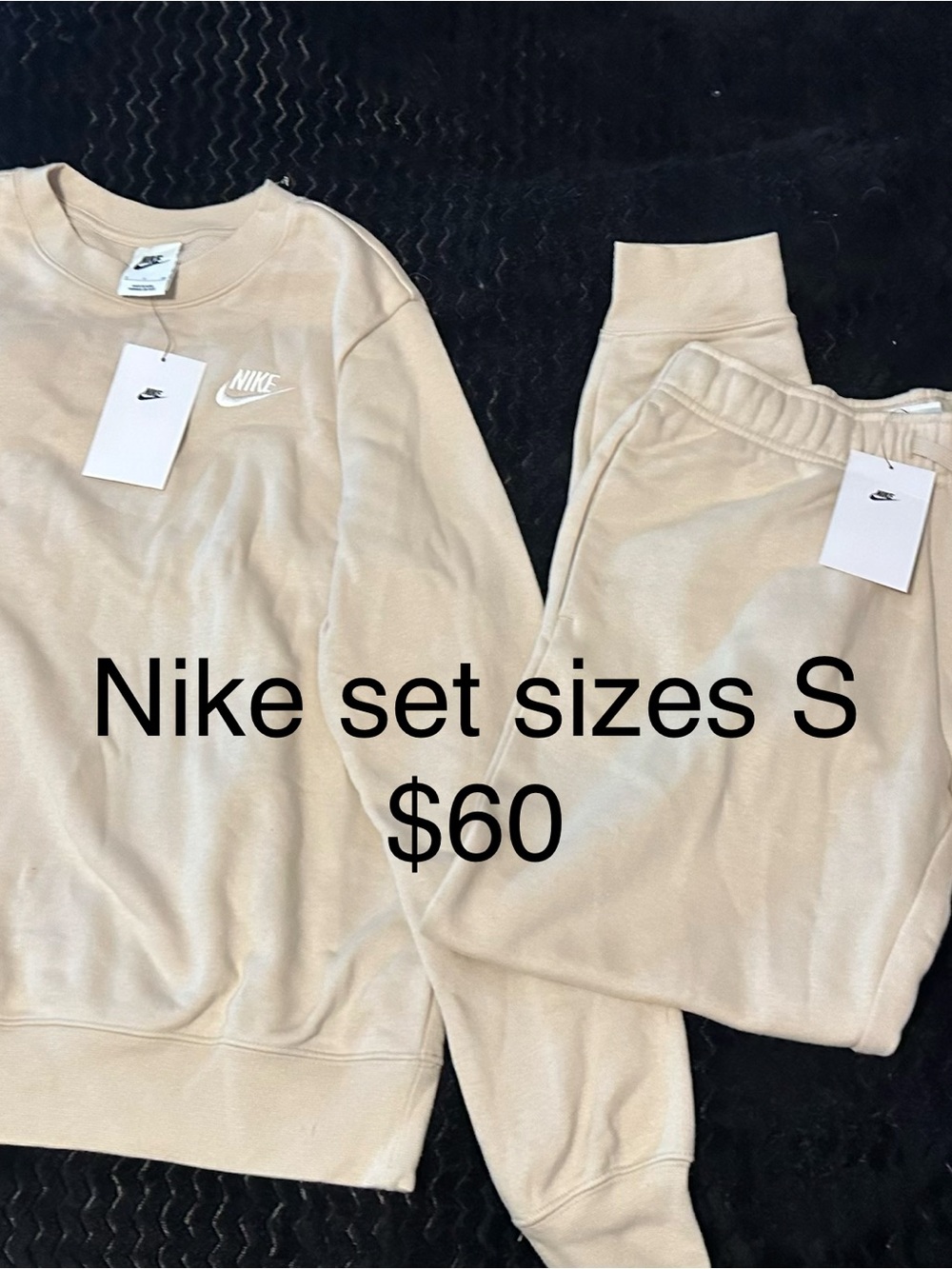 Nike Kids Neutral Beige Sweatshirt & Joggers Set